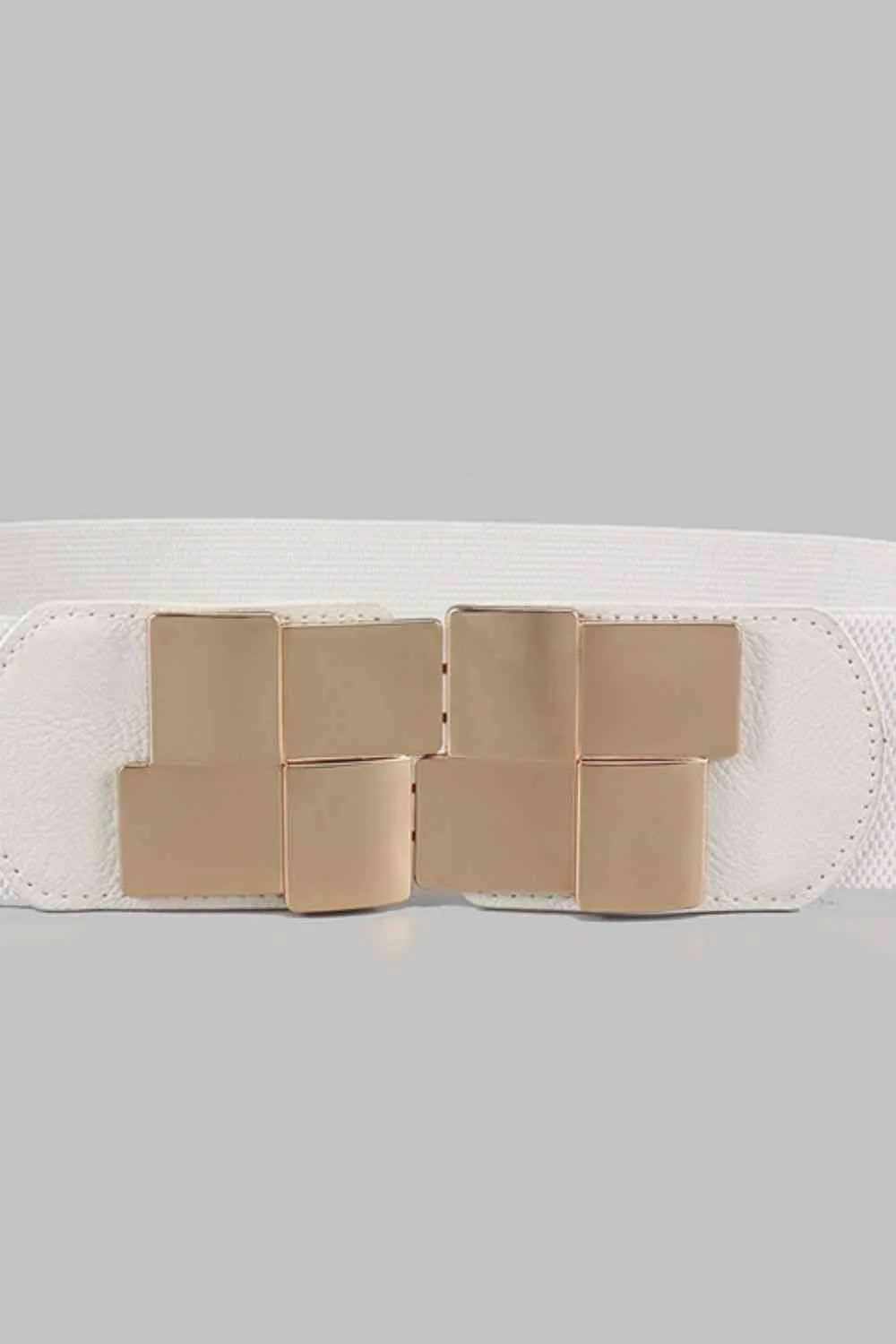 TEEK - Squared Geometric Buckle Stretch Wide Belt