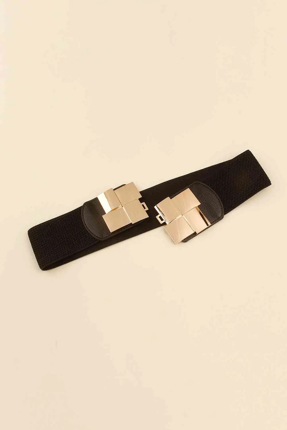 TEEK - Squared Geometric Buckle Stretch Wide Belt