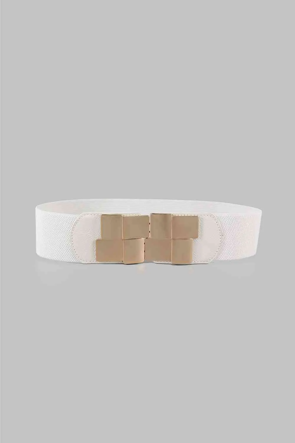 TEEK - Squared Geometric Buckle Stretch Wide Belt