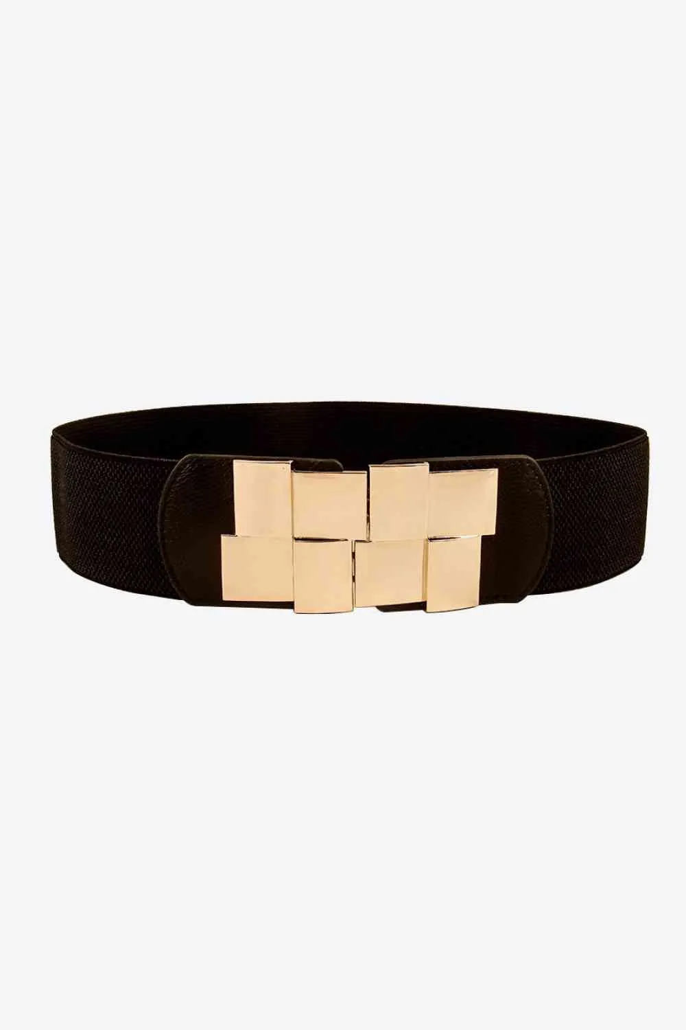 TEEK - Squared Geometric Buckle Stretch Wide Belt