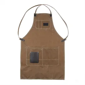 The Winston Apron - Brush Brown / Black Leather