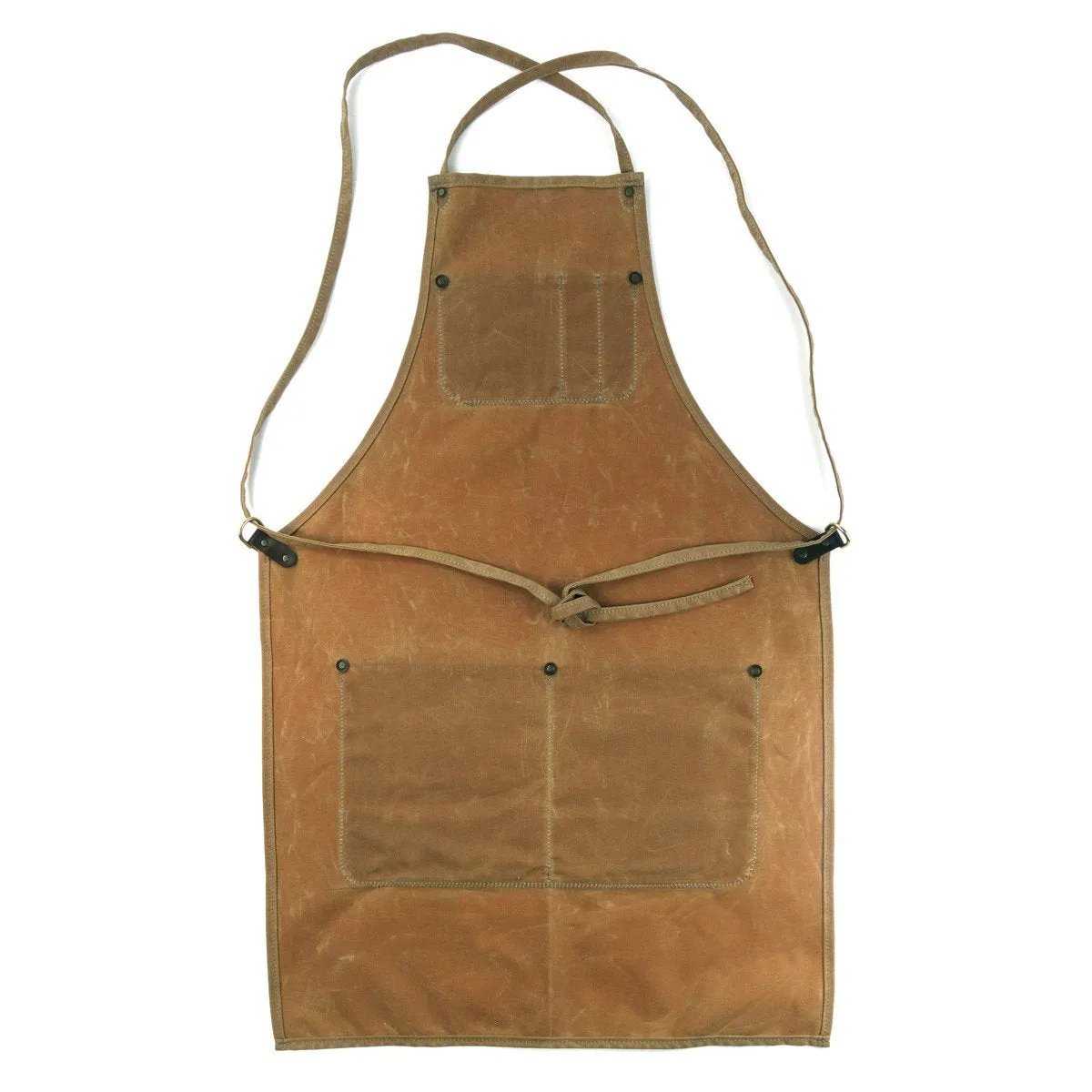 The Winston Apron - Brush Brown / Black Leather