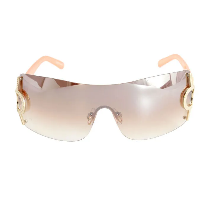 Tint Color Gold Circle Sunglasses