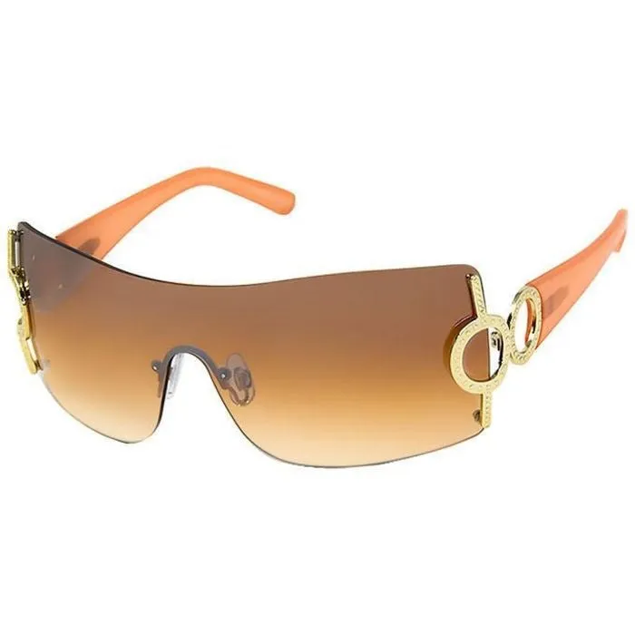 Tint Color Gold Circle Sunglasses