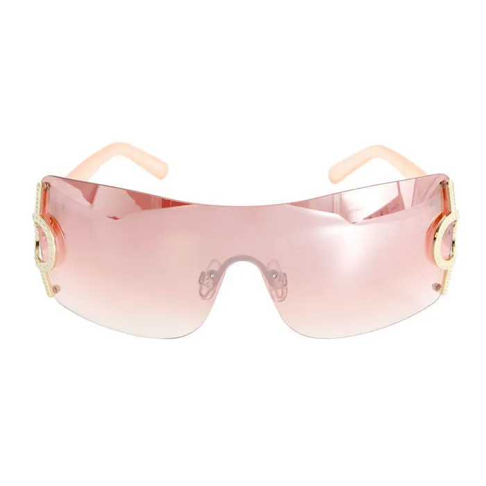 Tint Color Gold Circle Sunglasses