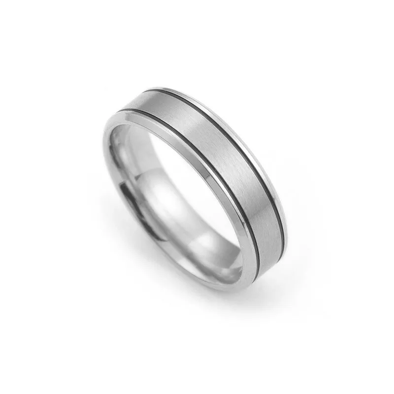 Titanium Steel Couple Rings - Simple Niche Style Stainless Steel Jewelry for Men and Women from Japan and South Korea