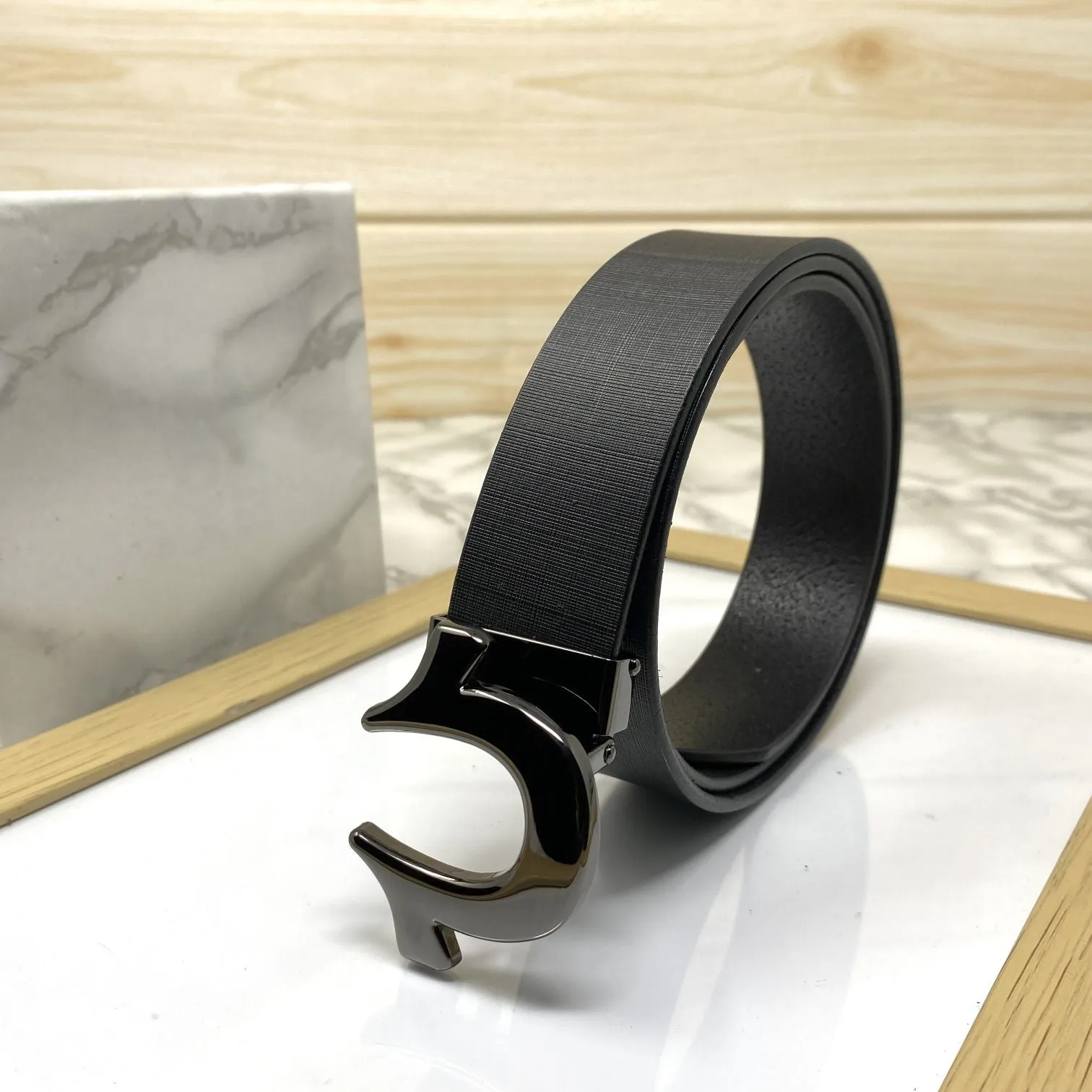 U-Pattern Formal and Casual Leather Strap belt-JonasParamount