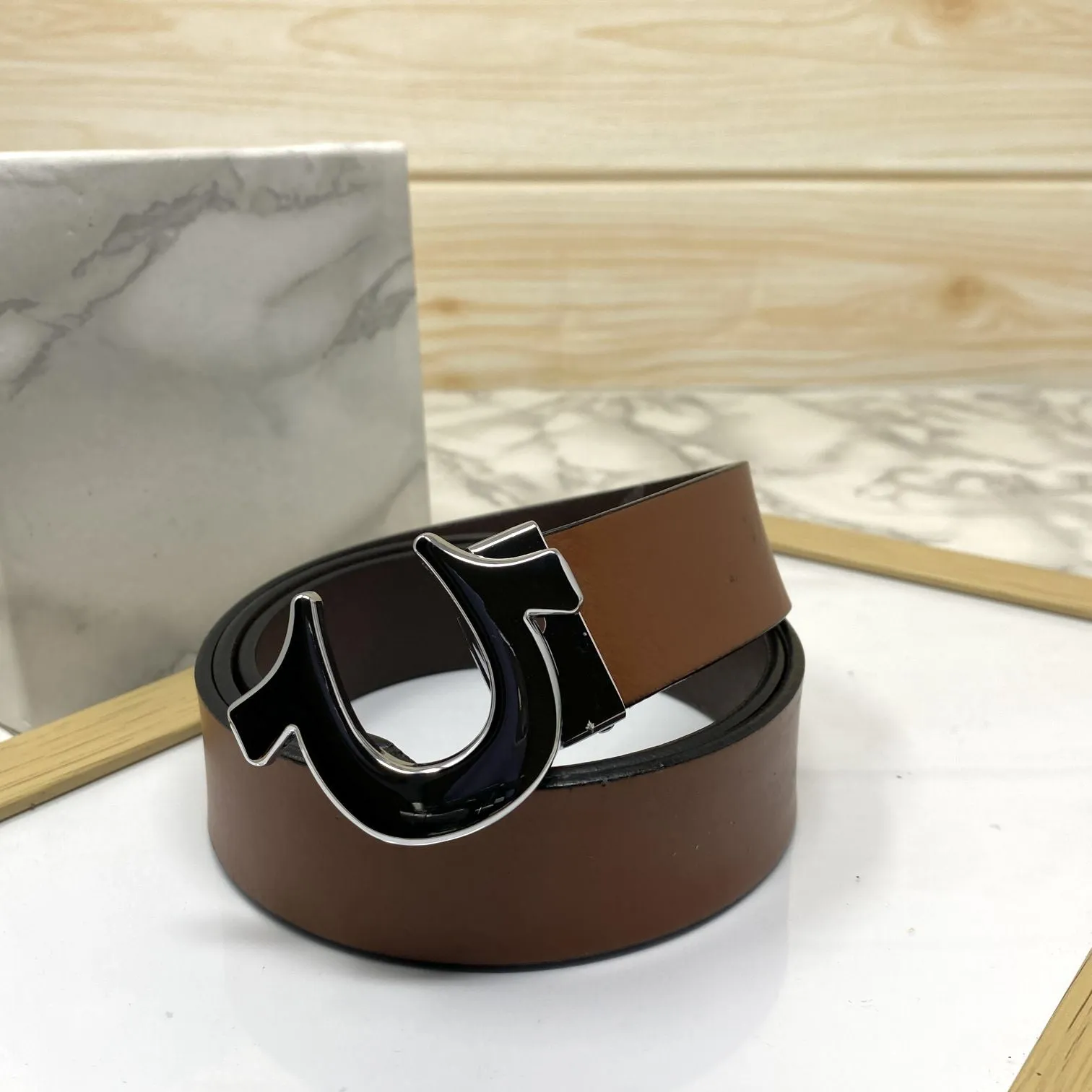 U-Pattern Formal and Casual Leather Strap belt-JonasParamount