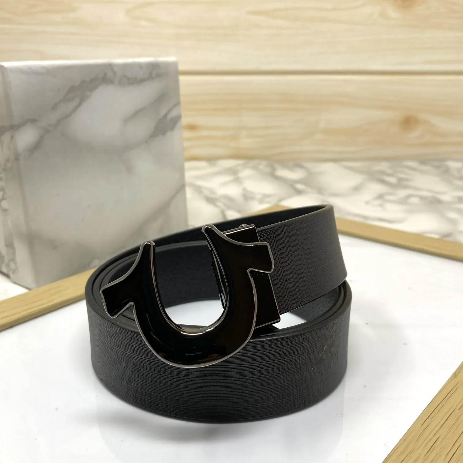 U-Pattern Formal and Casual Leather Strap belt-JonasParamount