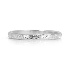 Vine Engraved Ethical Platinum Wedding Ring