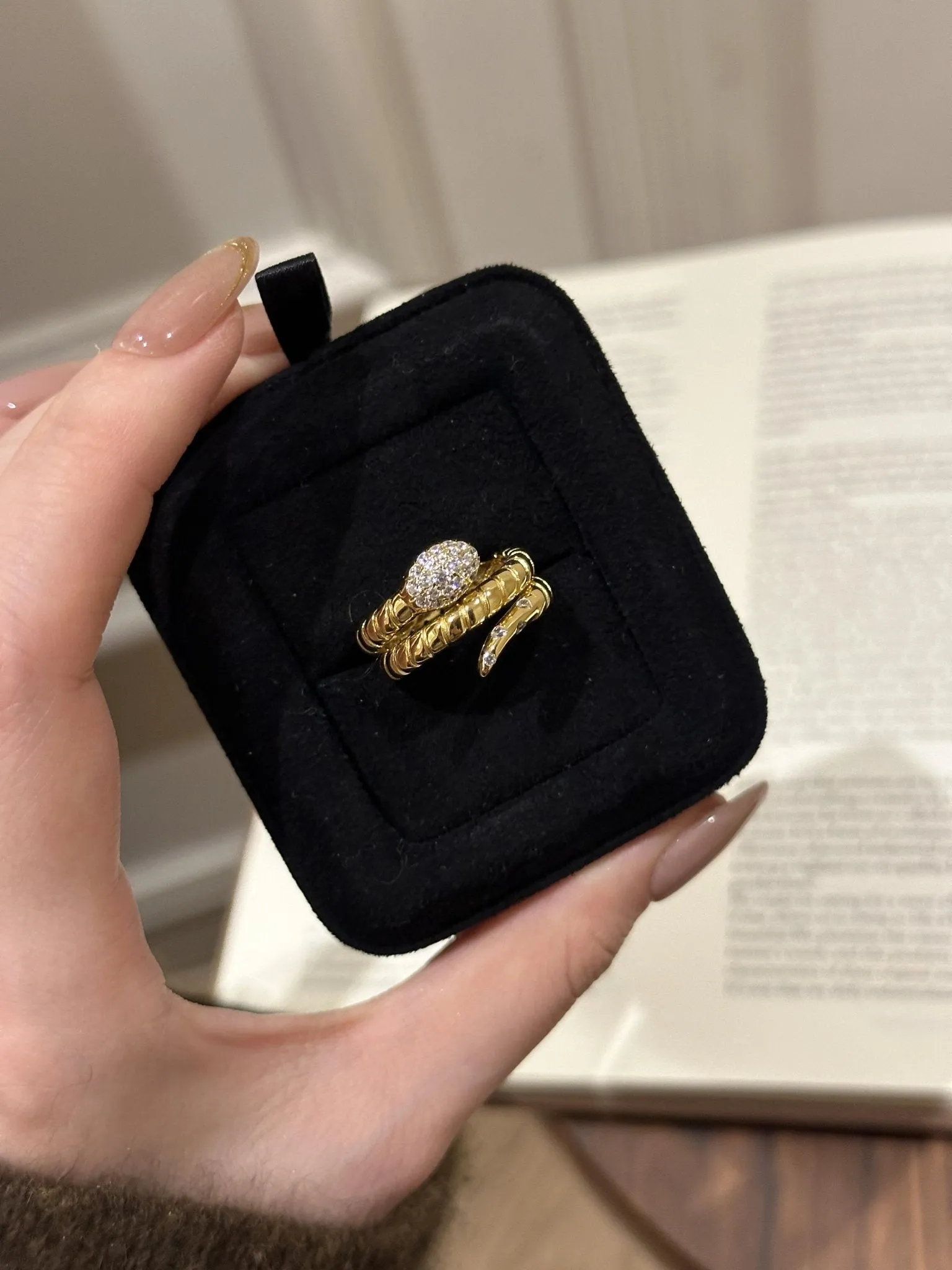 Vintage-Inspired Coiled Snake Ring