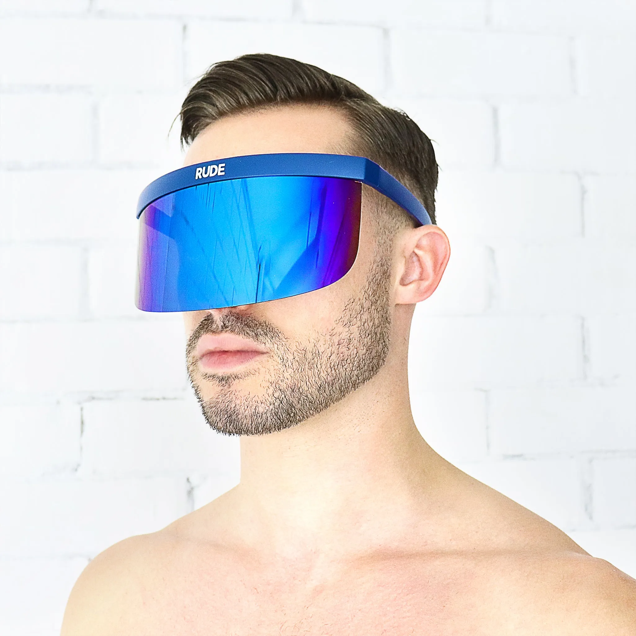 Visor - Blue Mirror - Blue Frames