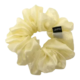 Vivid Yellow Organza Scrunchie