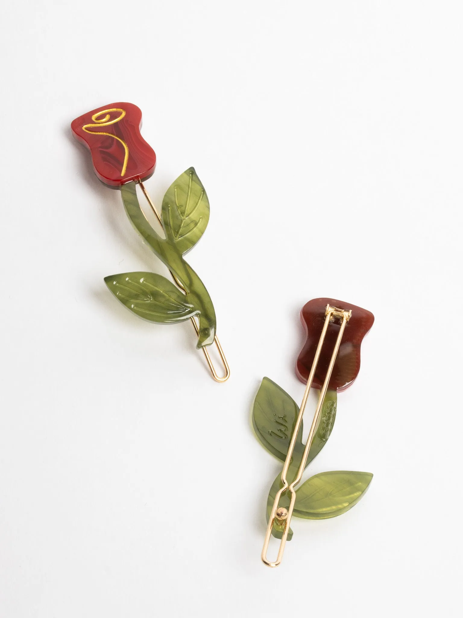 Winona Irene - Rose Barrette Set