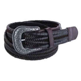 Wrangler Men's Stretch Braided Belt with Western Buckle